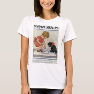 Camiseta Chica y gatito, Jessie Willcox Smith
