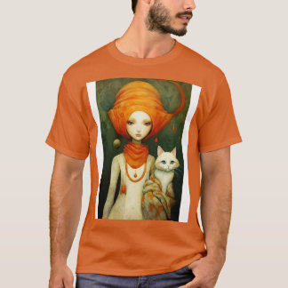 Camiseta Chica y gato 6