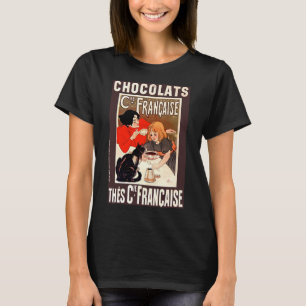 Camiseta Chica y gato, afiche de época, Alexandre Steinlen
