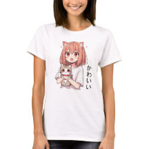 Chica y gato japonés anime