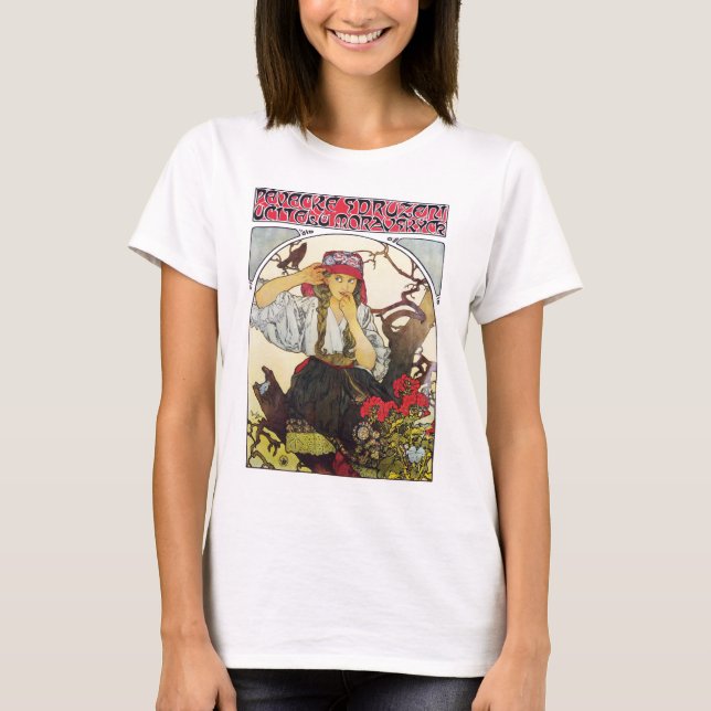 Camiseta Chica y Geranium, Mucha (Anverso)