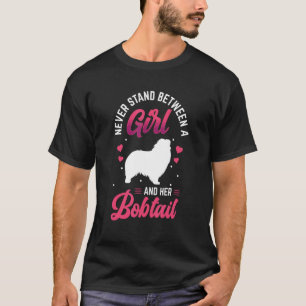 Camiseta Chica y su Bobtail Old English Sheepdog Bobtail