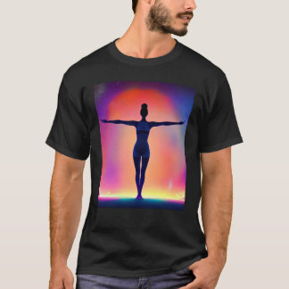 Camiseta Chica Yoga Chica Saludo al Sol Meditación Chakra 