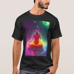 Camiseta Chica Yoga Meditación Saludo al Sol Chakra Femenin
