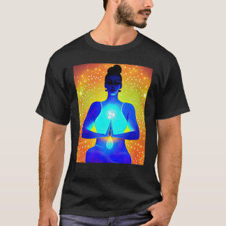 Camiseta Chica Yoga Mujer Saludo Solar Meditación Chakra 