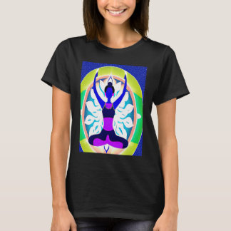 Camiseta Chica Yoga Mujer Saludo Solar Meditación Chakra