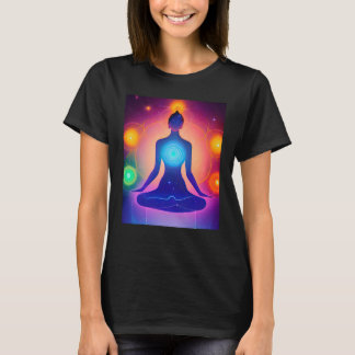 Camiseta Chica Yoga Saludo al Sol Femenino Meditación Chakr