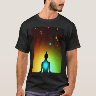 Camiseta Chica Yoga Saludo al Sol Femenino Meditación Chakr