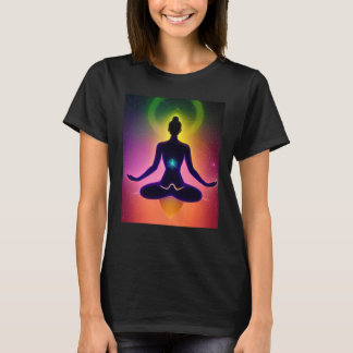 Camiseta Chica Yoga Saludo al Sol Femenino Meditación Chakr