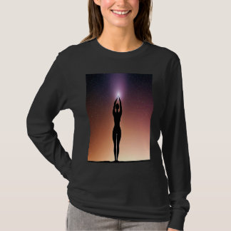 Camiseta Chica Yoga Saludo al Sol Femenino Meditación Chakr