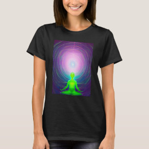 Camiseta Chica Yoga Saludo al Sol Femenino Meditación Chakr
