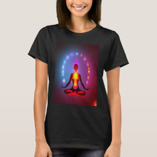 Camiseta Chica Yoga Saludo al Sol Femenino Meditación Chakr