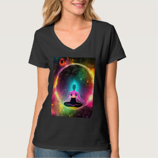 Camiseta Chica Yoga Saludo al Sol Femenino Meditación Chakr