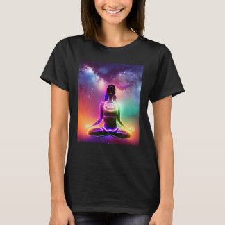 Camiseta Chica Yoga Saludo de Sol Femenino Meditación Chakr