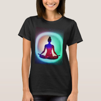 Camiseta Chica Yoga Saludo Solar Femenino Meditación Chakra