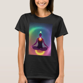 Camiseta Chica Yoga Saludo Solar Femenino Meditación Chakra