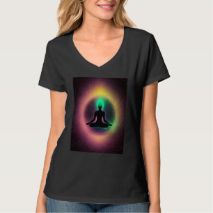 Camiseta Chica Yoga Saludo Solar Femenino Meditación Chakra