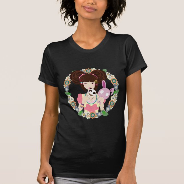 Camiseta Chica Yuriko de Harajuku (Anverso)