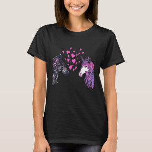 Camiseta Chica Zebra Unicornio Tema Animal Silhouette Magic