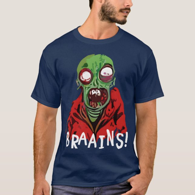 Camiseta Chica Zombie Braains Halloween (Anverso)