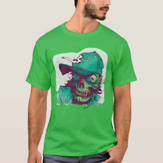 Camiseta Chica zombie con sombrero