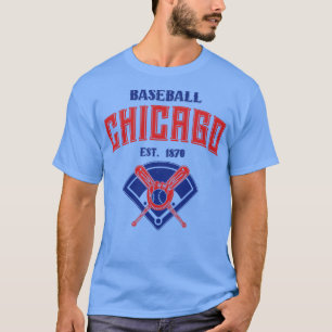 Camiseta Chicago Baseball Est 1870 Vintage Look Text