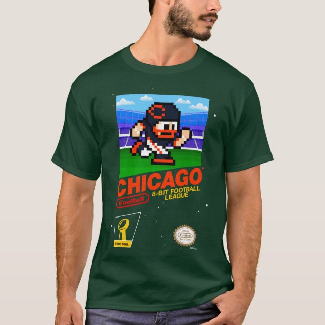 Camiseta Chicago Bears (8-bit Videogames Cartridge) 1 (Anverso)