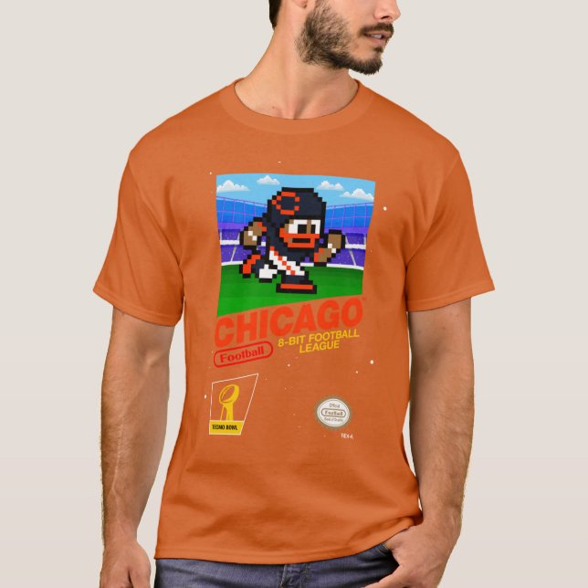 Camiseta Chicago Bears (8-bit Videogames Cartridge) 2 (Anverso)