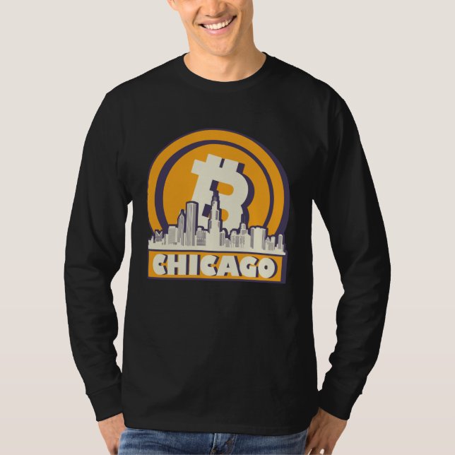 Camiseta Chicago Bitcoin Maximalist  Bitcoin Chicago Skylin (Anverso)
