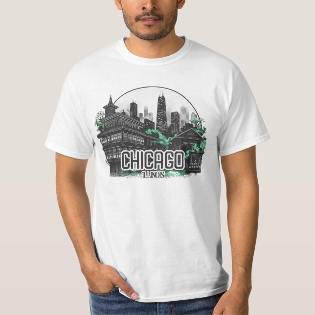 Camiseta Chicago City Illinois USA (Anverso)