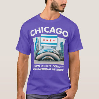 Camiseta Chicago City Tourism Bean Lakeshore Pizza Hot Dog 