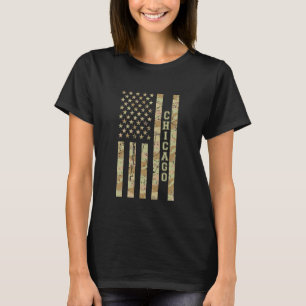 Camiseta Chicago Ciudad Ventosa Illinois Camuflaje Desierto