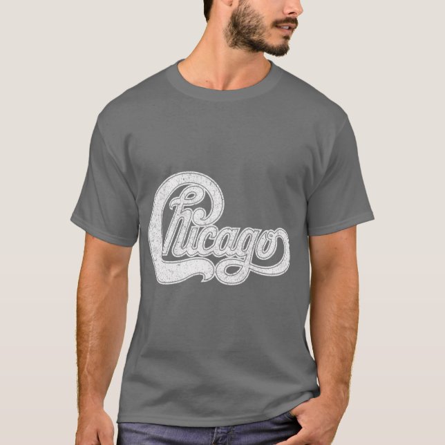 Camiseta Chicago--Estilo angustiado (Anverso)