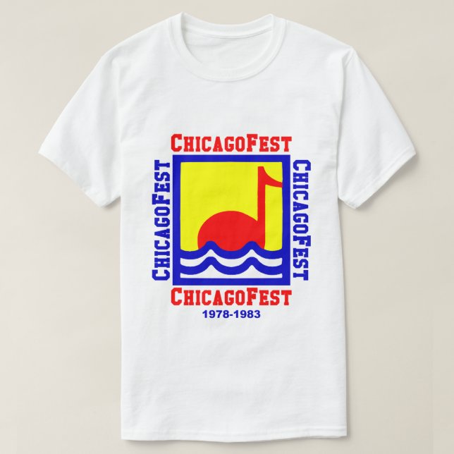 Camiseta Chicago Fest, Chicago IL (1978-1983) (Diseño del anverso)