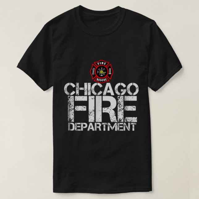 Camiseta Chicago Fire Department TShirt Firehouse Tee Shirt (Diseño del anverso)