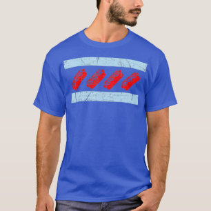 Camiseta Chicago Flag Hotdog T-Shirt Funny Style Chicago
