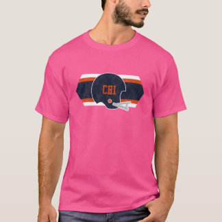 Camiseta Chicago Football retro and distressed helmet and s