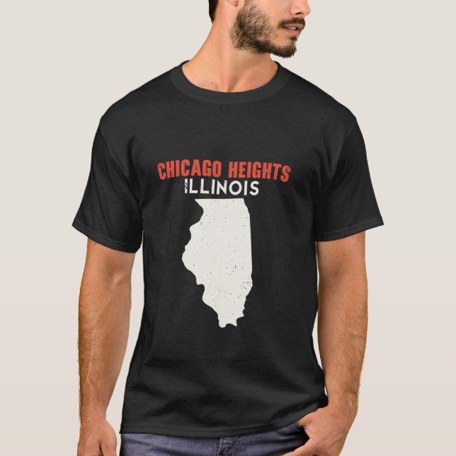 Camiseta Chicago Heights Illinois USA State America Travel (Anverso)