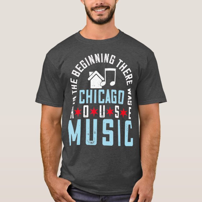 Camiseta Chicago House Music - Disco EDM DJ Vintage (Anverso)