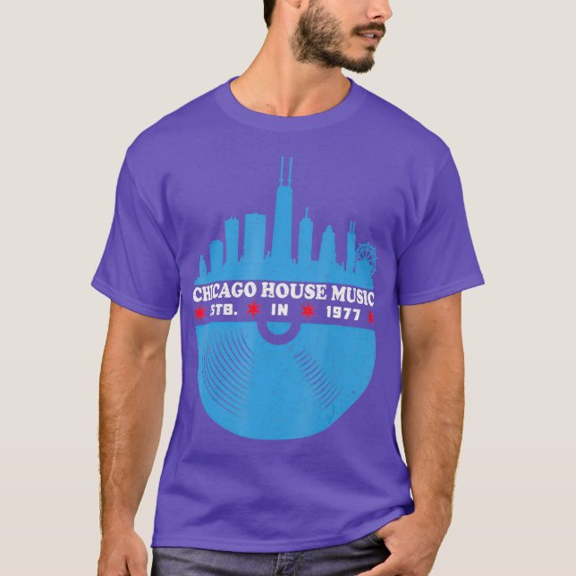 Camiseta Chicago House Music EDM DJ Disco (Anverso)