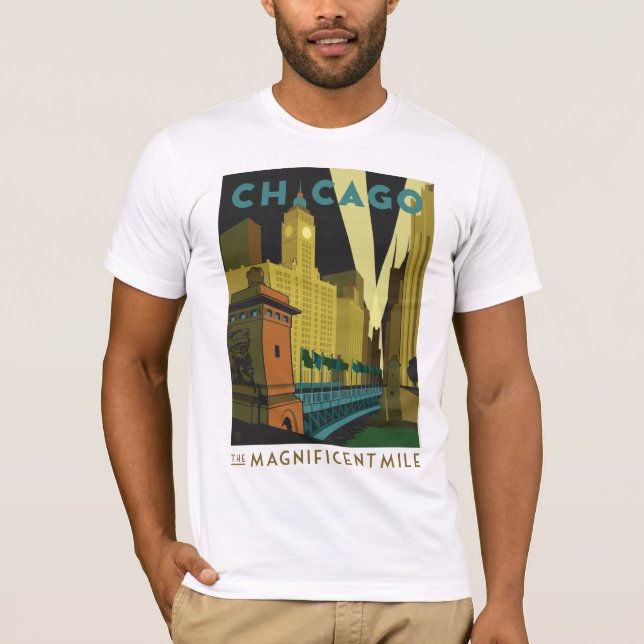 Camiseta Chicago, IL - La Magnífica Milla (Anverso)