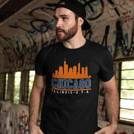 Camiseta Chicago Illinois Beatiful Skyline