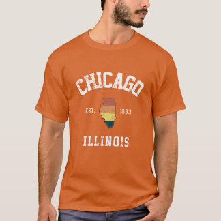 Camiseta Chicago Illinois IL Retro State City ama a Illinoi
