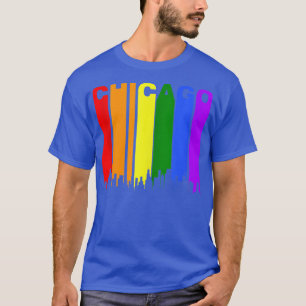 Camiseta Chicago Illinois LGBTQ Orgullo Gay Esquina Arcoiri
