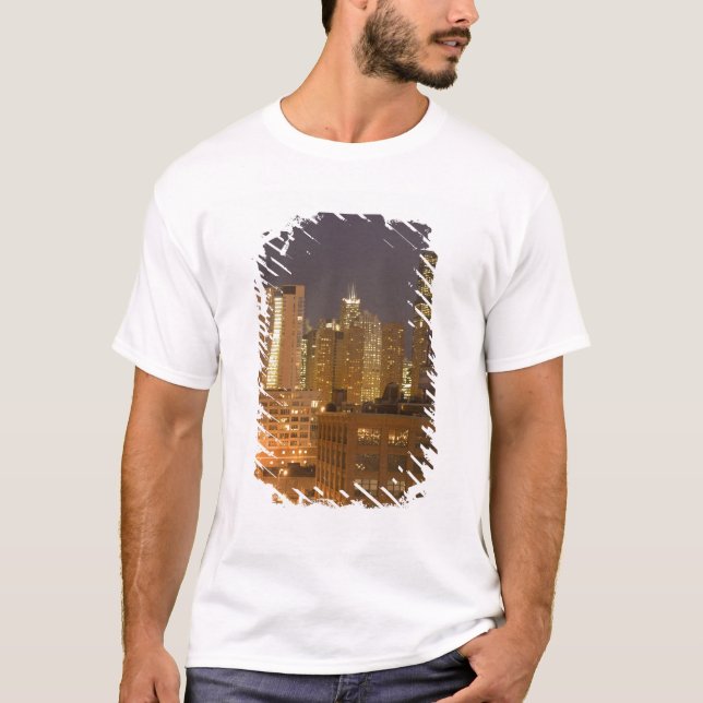 Camiseta Chicago, Illinois, Skyline desde West Loop en (Anverso)