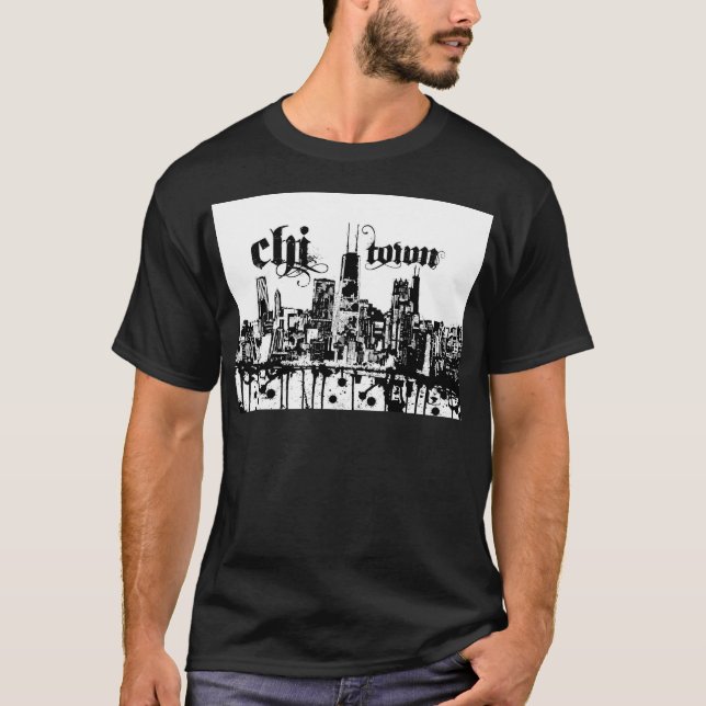 Camiseta Chicago "ji-ciudad" puso para su ciudad (Anverso)