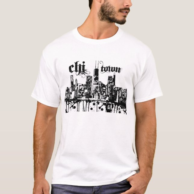 Camiseta Chicago "ji-ciudad" puso para su ciudad (Anverso)