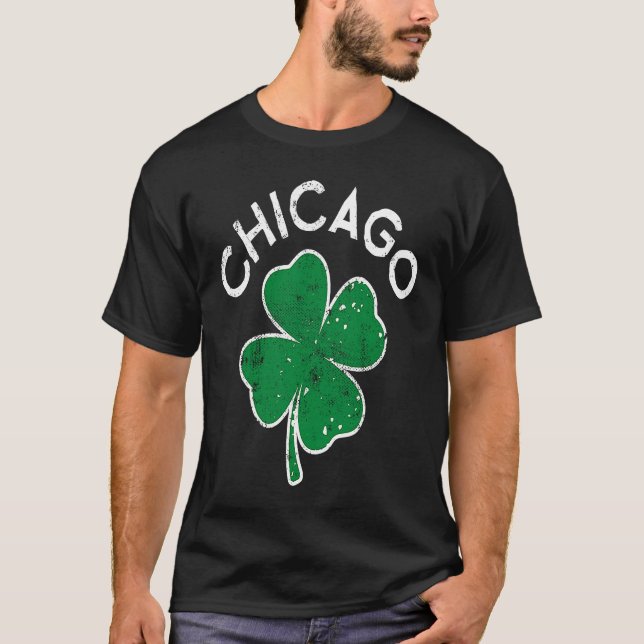 Camiseta Chicago Lucky C St Patrick's Day Distress (Anverso)