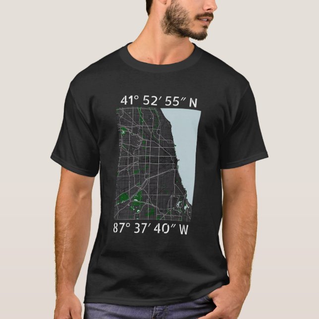 Camiseta Chicago Map (Anverso)