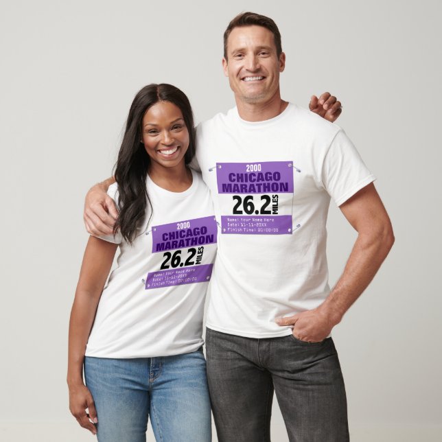 Camiseta Chicago Marathon Runner, 26.2 Miles Personalizada (Unisexo)